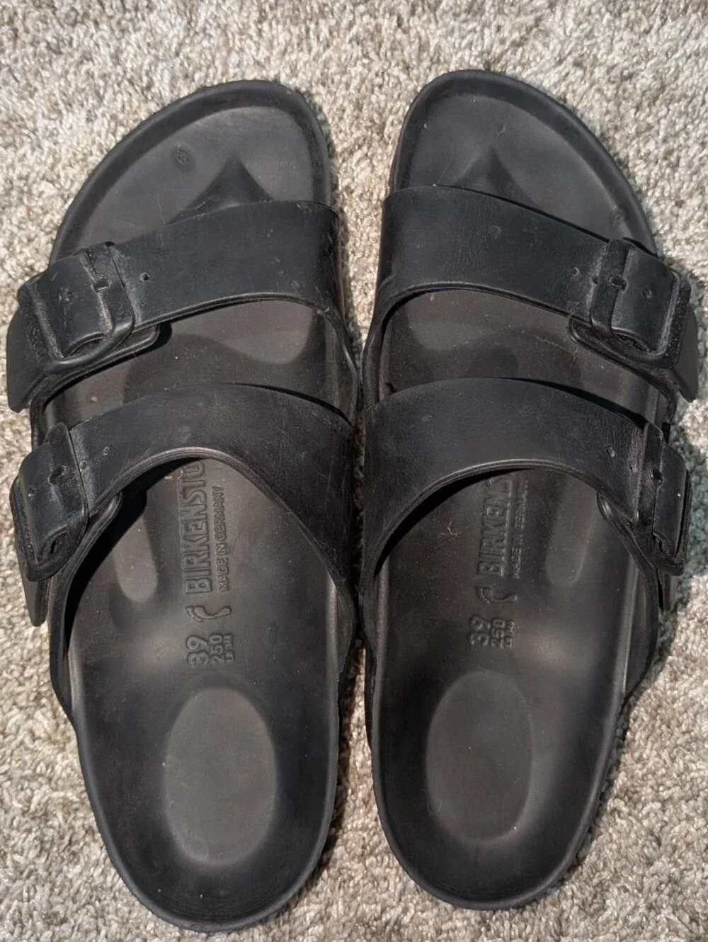 Birkenstock Black Eva Arizona Two-Strap Slide Sandals